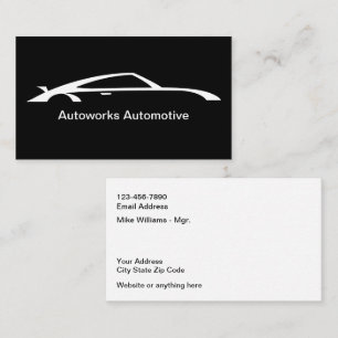 Elegante Automobil-Lackiererei-Geschäftskarten Visitenkarte