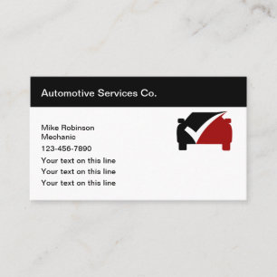 Elegante Automobil-Service-Geschäftskarten-Vorlage Visitenkarte