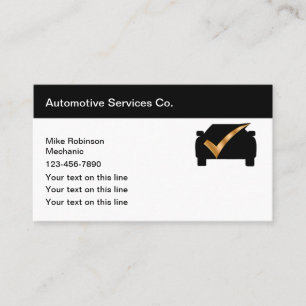 Elegante Automobil-Service Visitenkarten Vorlage Visitenkarte