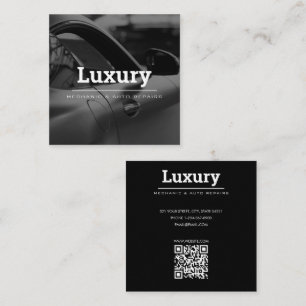 Elegante Autoreparatur-Mechaniker QR-Code Quadratische Visitenkarte