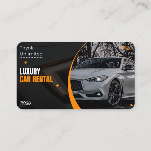 Elegante Autovermietung Visitenkarte (Vorderseite)