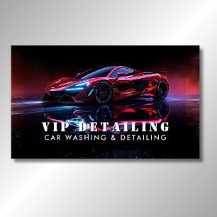Elegante Autowaschanlage & Auto-Detailing Visitenk Visitenkarte