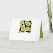 Elegante "Avocado" Print Folded Greeting Card Karte (Rückseite)