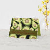 Elegante "Avocado" Print Folded Greeting Card Karte (Gelbe Blume)