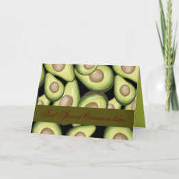 Elegante "Avocado" Print Folded Greeting Card Karte