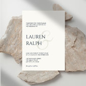 Elegante B&W Minimalistische Skripteinladung zur H Einladung