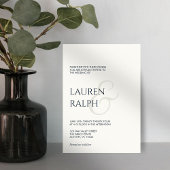 Elegante B&W Minimalistische Skripteinladung zur H Einladung