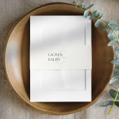 Elegante B&W Minimalistische Skripthochzeit Einladungsbanderole