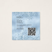 Elegante Baby Blue Glitzer and Foil Business Card (Rückseite)
