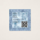 Elegante Baby Blue Glitzer and Foil Business Card (Rückseite)