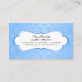 Elegante Baby-Butike-blauer Schimmer Visitenkarte (Rückseite)