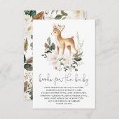 Elegante Baby Deer Magnolia Flora Buch Begleitkarte (Vorne/Hinten)