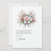 Elegante Baby-Dusche im Blumengarten Dankeskarte (Rückseite)