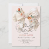Elegante Baby-Dusche mit Blumenkrug Einladung (Vorderseite)