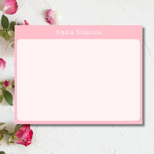 Elegante Baby-Pink-Geschäftsschreibwaren-Notizkart Einladung