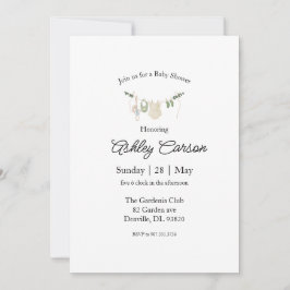 Elegante Baby Shower Announcement Card Einladung