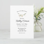 Elegante Baby Shower Announcement Card Einladung (Stehend Vorderseite)