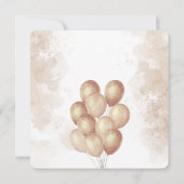 Elegante Baby Shower-Karte in Braun und Pastell Dankeskarte (Rückseite)