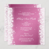 Elegante Baby Shower Magic Sparkle Pink Einladung (Vorne/Hinten)