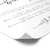 Elegante Babydusche eine Botschaft aus dem Bump-Ze Poster (Ecke)