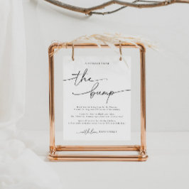 Elegante Babydusche eine Botschaft aus dem Bump-Ze Poster