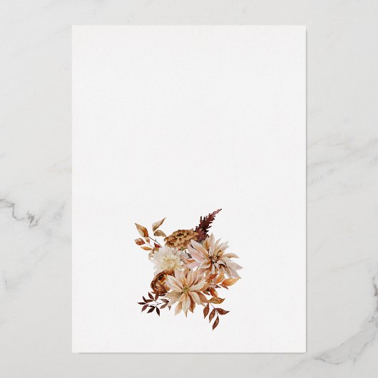 Elegante Babydusche Einladung (Rückseite)