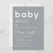 Elegante Babydusche Einladung (Vorderseite)