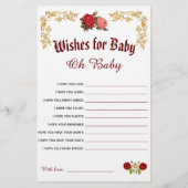 Elegante Babydusche-Wünsche für Baby-Game-Card (Vorderseite)