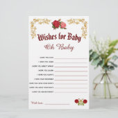 Elegante Babydusche-Wünsche für Baby-Game-Card (Stehend Vorderseite)