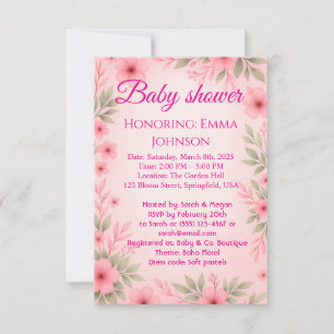 Elegante Babyparty-Einladung für Mädchen Save The Date