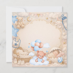 Elegante Babyparty-Einladungsvorlage Einladung