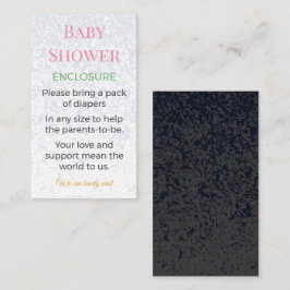 Elegante Babyparty-Windel-Raffle-Einlage Begleitkarte