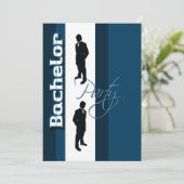 Elegante "Bachelor Party" Einladung (Stehend Vorderseite)
