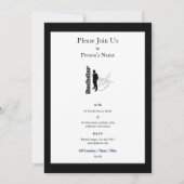 Elegante "Bachelor Party" Einladung (Rückseite)