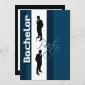 Elegante "Bachelor Party" Einladung (Vorne/Hinten)