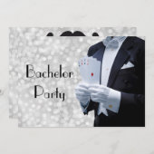 Elegante Bachelor Party Einladung mit Tuxedo (Vorne/Hinten)