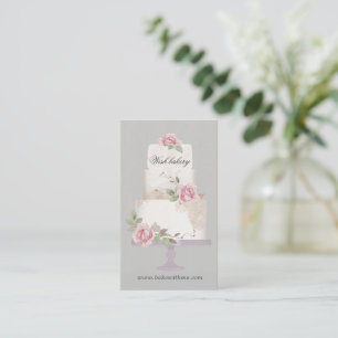 Elegante Bäckerei Drei Stufen vertikal Visitenkarte