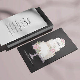 Elegante Bäckerei Drei Stufen vertikal Visitenkarte