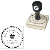 Elegante Bäckerei Geschäft Adresse Kautschuk Brief Gummistempel (Stempel)