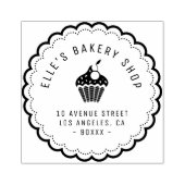 Elegante Bäckerei Geschäft Adresse Kautschuk Brief Gummistempel (Prägung)
