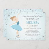 Elegante Ballerina Blue Silver Star | Mädchen zum Einladung (Vorne/Hinten)