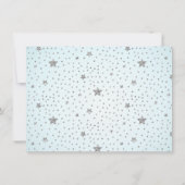 Elegante Ballerina Blue Silver Star | Mädchen zum Einladung (Rückseite)