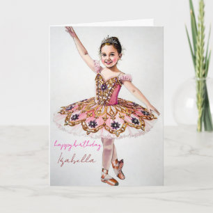 Elegante Ballerina-Geburtstagskarte für Mädchen Karte
