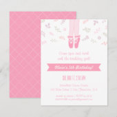 Elegante Ballerina Girl Einladung (Vorne/Hinten)