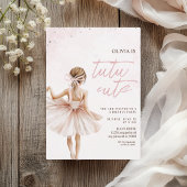 Elegante Ballerina Pink Geburtstagsparty Einladung