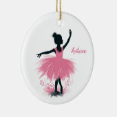 Elegante Ballerina Silhouette Ballet Keramik Ornament (Rechts)