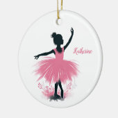 Elegante Ballerina Silhouette Ballet Keramik Ornament (Links)