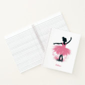 Elegante Ballerina Silhouette Ballet Notizblock (Innenseite)