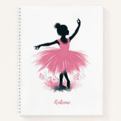 Elegante Ballerina Silhouette Ballet Notizblock (Vorderseite)