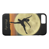 Elegante Ballerina Silhouette Vollmond Persönlich  Case-Mate iPhone Hülle (Rückseite (Horizontal))